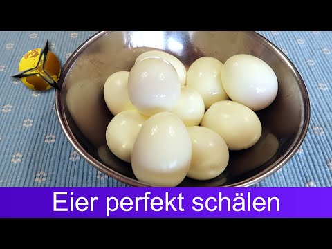 Gekochte Eier perfekt abschälen / pellen