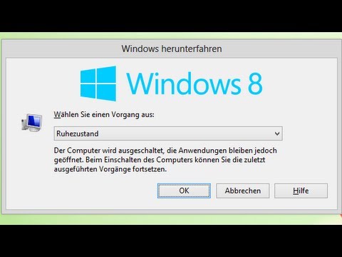 Windows 8: Ruhezustand aktivieren