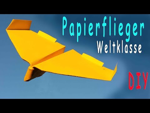 Papierflieger + weltbester Gleiter falten /// Bauanleitung in 5 Min. /// DIY Origami