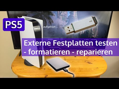PS5 Externe Festplatte testen - formatieren - reparieren