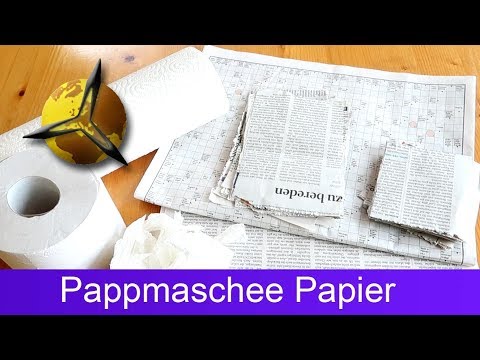 Pappmaschee: Geeignetes Papier aussuchen vorbereiten