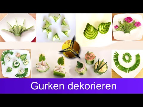 Gurken schön dekorieren / garnieren - 6 Deko Ideen