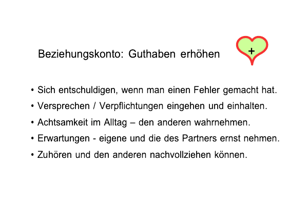 Beziehungskonto: Geben und Nehmen