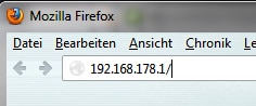 Router Menü mit dem Browser öffnen oder aufrufen