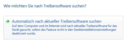Gerätetreiber Treiber suchen und aktualisieren