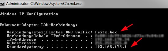 Windows 8 IP-Adresse des Routers anzeigen lassen
