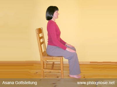 Asana Gottstellung Meditationshaltung