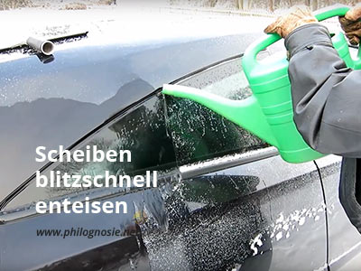 Autoscheibe enteisen ohne Kratzen