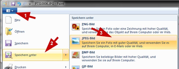 Bilder und Fotos kostenlos mit Windows Paint verkleinern Bildgröße anpassen