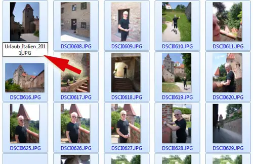 Viele Bilder Fotos auf einmal umbenennen Bildnamen ändern