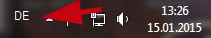 DE Zeichen Taskleiste verschwunden anzeigen wiederherstellen