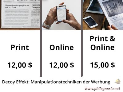 Decoy Effekt: Manipulationstechniken in der Werbung