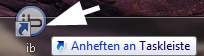 Windows 7 Desktop aufräumen Programme in die Taskleiste ziehen