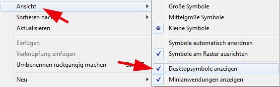 Desktop Symbole Icons unsichtbar ausblenden
