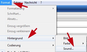 E-Mail mit Musik Windows Mail einfügen