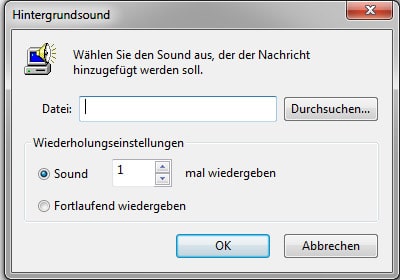 Musik in E-Mails einbinden versenden