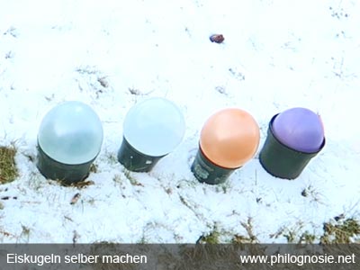 bunte Eiskugeln selber machen