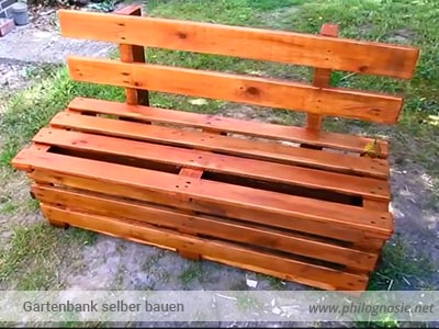 Gartenbank aus Paletten selber bauen