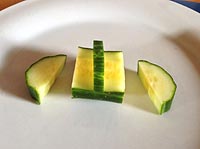 Kalte Platten dekorieren - Gurken garnieren Buffet 2