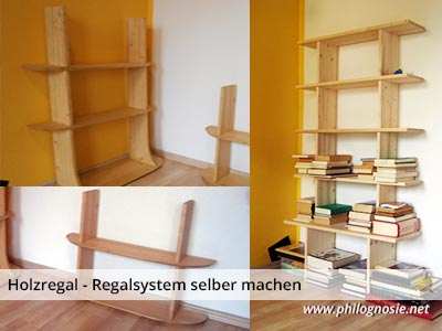 Holzregale Regalsystem selbst machen Beispiele