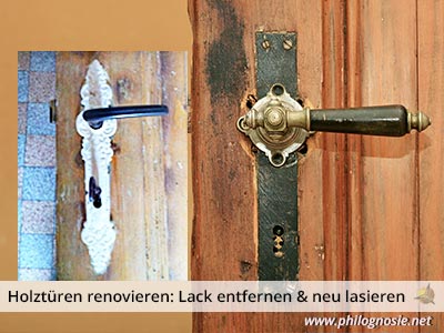 alten Lack am Türgriff entfernen