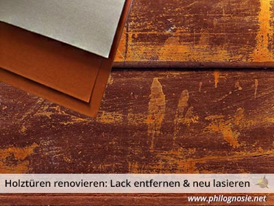 Schleifpapier Tür entlacken, renovieren