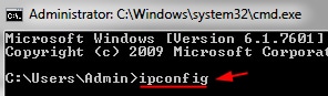 IP Adresse anzeigen Vista