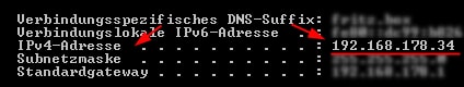 IP-Adresse herausfinden mit Windows 7 und anzeigen