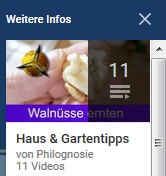 Infokarte f&uuml;r eine Playlist eigenes Video erstellen