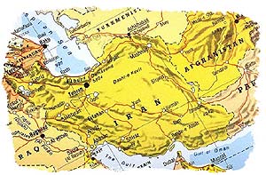 Karte vom Iran