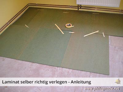 Trittschalldämmung Laminat selber verlegen
