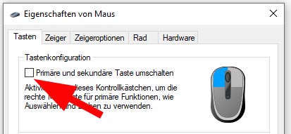 Maustasten ändern