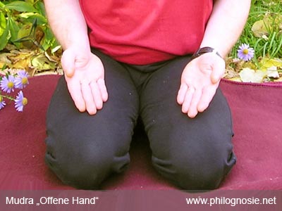 Mudra offene Hand