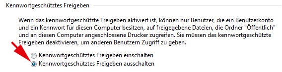 Ordner und Dateien im Netzwerk freigeben