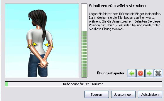 Dehnungsübungen am PC