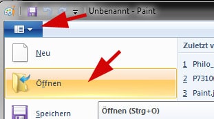 Bildgrößen anpassen Bilder verkleinern mit Paint