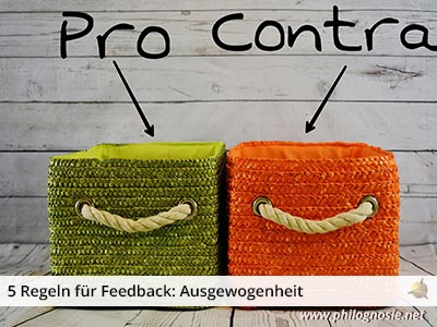 Feedbackregeln für ausgewogenes Feedback