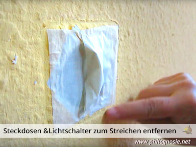 Steckdose abkleben zum Streichen und Tapezieren