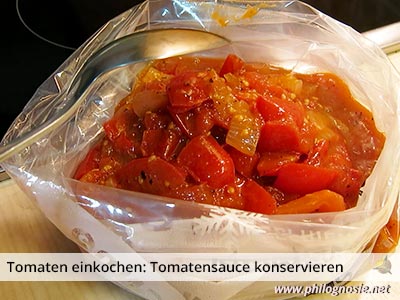 Tomaten Tomatensauce einkochen konservieren Anleitung