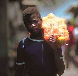 Afrikaner mit Ziebelsack
