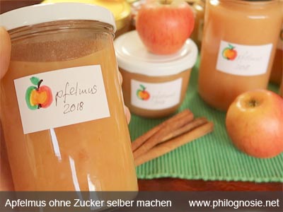 Apfelmus ohne Zucker selber machen herstellen
