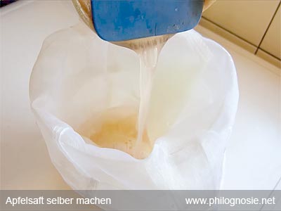 Apfelsaft selber machen absieben