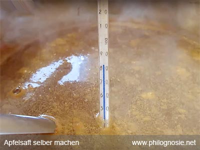 Apfelsaft selber machen Pasteurisieren