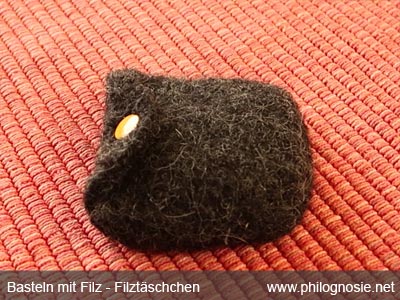 Filztasche Filzsäckchen selber machen