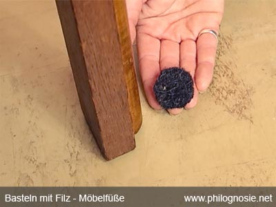 Möbelfüße aus Filz machen