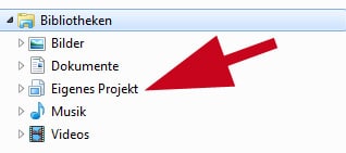 Bibliotheks Ordner erstellen anlegen Windows 7
