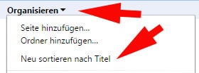 Lesezeichen Favoriten sortieren mit Chrome