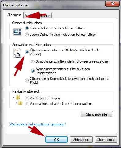 Windows XP Vista 7 8 - Programme und Ordner mit einfachem Klick öffnen