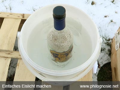 Anleitung transparentes Eislicht herstellen