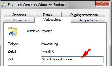 Windows 7 Explorer Computer Ansicht starten